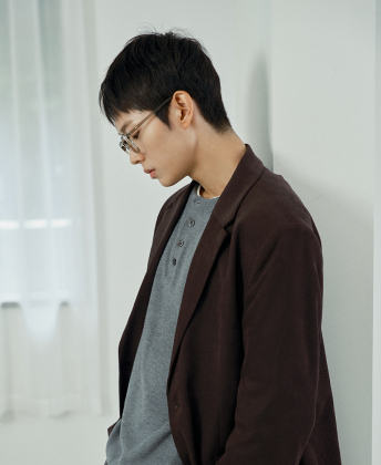 마인드브릿지 남성 브라운 싱글 자켓
