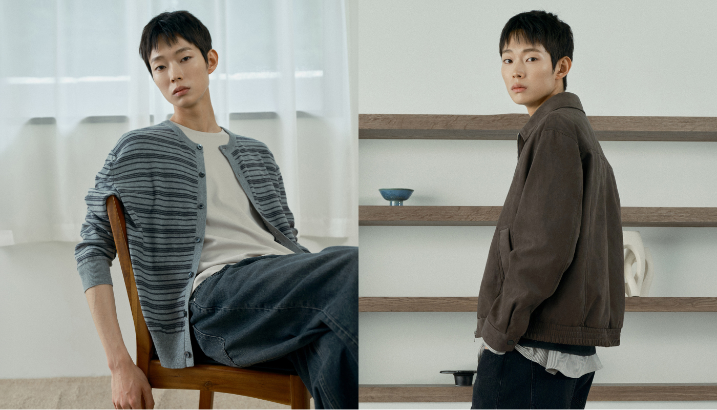 마인드브릿지 맨 가을 니트와 아우터 스타일 출근룩