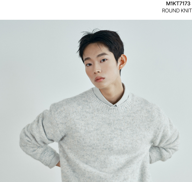 M1KT7173 라운드 니트