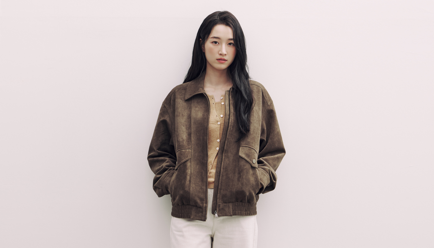 원지안 스웨이드 블루종